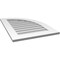 Ekena Millwork Quarter Round Top Right Surface Mount PVC Gable Vent w/ 3-1/2"W x 1"P Standard Frame, 22"W x 32"H GVPQR22X3201SN - alternate 3